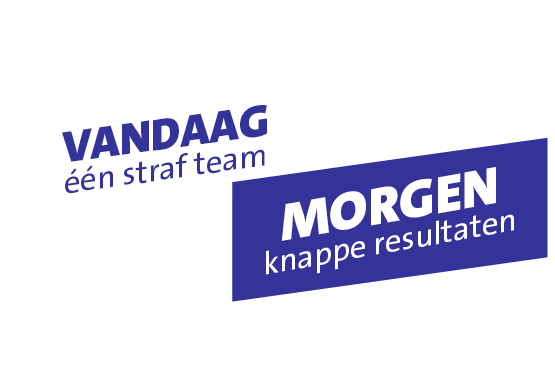 vandaag één straf team, morgen knappe resultaten